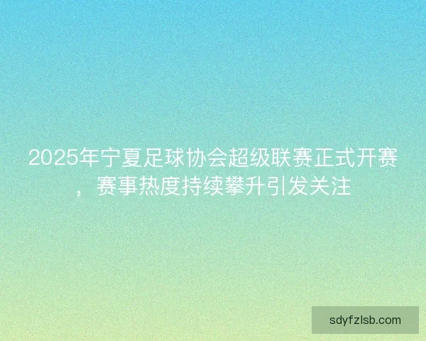 2025年宁夏足球协会超级联赛正式开赛，赛事热度持续攀升引发关注